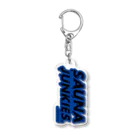 SAUNA JUNKIES | サウナジャンキーズのメルティーロゴ アクリルキーホルダー（青） Acrylic Key Chain