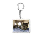 保護ねこの家のおじぃと小太郎by黒豆猫 Acrylic Key Chain