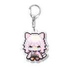 nekozoe_chanの猫添しらたま【ドット絵①】 Acrylic Key Chain