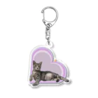 保護ねこの家の２代目個性派すみれちゃんby黒豆猫 Acrylic Key Chain