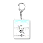 macomaco SUZURISTOREの海辺を見つめるリリー、支えるジョーイ Acrylic Key Chain