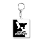 onehappinessのゴールデンレトリバー　ハーフ＆ハーフ Acrylic Key Chain
