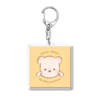 mochi•mochiのもちもち しろくまくんロゴ Acrylic Key Chain