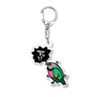 カゲトラのダルマインコのカゲトラさん（呼び鳴き・吹き出し付） Acrylic Key Chain