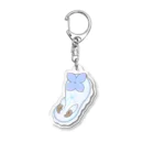 Jackalope Houseのツノアリウサギアジサイモドキウミウシ 青色ver. Acrylic Key Chain