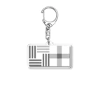 toitoi shopのogori 叶え星紋様(グレー) Acrylic Key Chain