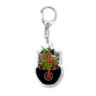 BodannycalのRed Cat Weezle Cat （赤丸ver.） Acrylic Key Chain