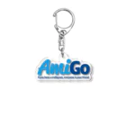 がさっ子クラブのAmiGo-網ーゴ ロゴ（ブルー） Acrylic Key Chain