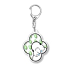 いっぷく処 てんてんのとりばーど(緑の羽小窓からこんにちは2) Acrylic Key Chain