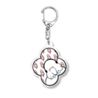 いっぷく処 てんてんのとりばーど(赤の羽小窓からこんにちは) Acrylic Key Chain