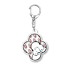 いっぷく処 てんてんのとりばーど(赤の羽小窓からこんにちは2) Acrylic Key Chain