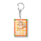 SOY suzuri店の兎沢ニジ(背景あり) Acrylic Key Chain