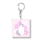 Kotetsu diary(SUZURI店)のラグドール×桜 Acrylic Key Chain