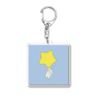 みにゆん　ねこのGood night, puppy ~ blue Acrylic Key Chain