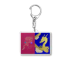 yamanesunの黃金龍と赤龍コラボ Acrylic Key Chain