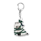 笑っているからだ👟の自らがぷれぜんとたぬきさん　正面 Acrylic Key Chain