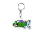 motchie's Shopのグリーンネオンくん Acrylic Key Chain