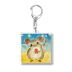 kibinojyoのチンチラ黍之丞パステル調バージョン Acrylic Key Chain