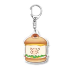 うメェ～ぱん屋さんのハンバーガー（しょっくぱん） Acrylic Key Chain