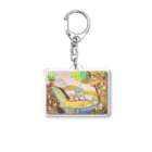 うささん和のきのことうさぎさん Acrylic Key Chain