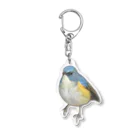 いきもの大好き！ほほえみフレンズの幸せの青い鳥(ルリビタキ) Acrylic Key Chain