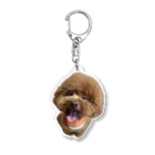 癒しわんこ🐶の全力笑顔トイプードル Acrylic Key Chain