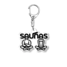 saunas.サウナーズのMonochrome.SaunasLogo Acrylic Key Chain