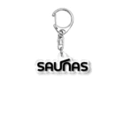 saunas.サウナーズのMonochrome.NameLogo Acrylic Key Chain