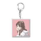 meiのいたずらな笑顔の女の子 Acrylic Key Chain