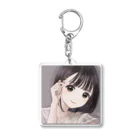 Rabbitの春メイクの女の子 Acrylic Key Chain