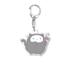 紅い羽の子 -ひよことぴよめろ-のぴよめろもねこになってみた Acrylic Key Chain