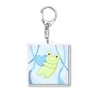 ばじぇけろ商店のラブリーカエル（ブルー） Acrylic Key Chain