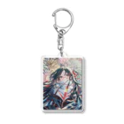 こつきと愛犬の茶々丸の狐月(こつき)のAIイラスト Acrylic Key Chain