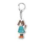 yukimi-siromiのブラウンねこちゃん Acrylic Key Chain