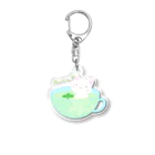 やまねこ屋の浸かりシリーズ ニャーブティー Acrylic Key Chain