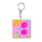 Noëlのピンクとお花 Acrylic Key Chain