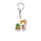 hakotissueのピーマン　ピーとにん (カラー) Acrylic Key Chain