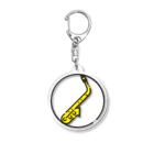 monotone_createのアルトサックスロゴ Acrylic Key Chain