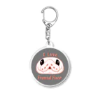 Frontal☆Faceのヘビの正面顔愛し隊（ボールパイソン白） Acrylic Key Chain