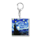 art-laboratory 絵画、芸術グッズのゴッホの「星月夜」キーホルダー、缶バッジ、クッション Acrylic Key Chain