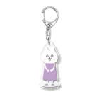 猫沢商店の紫色が大好きな猫さん Acrylic Key Chain