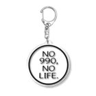 ハチワレデザインのNO 990 NO LIFE(BK) Acrylic Key Chain