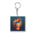 CoffeePixelのPixelBrew Cup（ピクセルブリューカップ） - クリエイティブな一杯で毎日を彩ろう Acrylic Key Chain