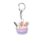 Rabbitflowerのうさカップアイス Acrylic Key Chain