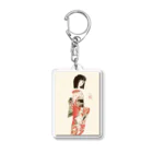 kukuri1957のお店の草子さん・朱の着物 Acrylic Key Chain