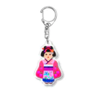 エフリリーカのJapanese Doll  A Acrylic Key Chain