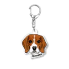 SATYのBEAGLE 波音ちゃん（右胸） Acrylic Key Chain