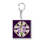 idumi-artの花曼荼羅💜クラウンチャクラ Acrylic Key Chain