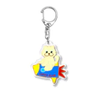 LUCKY CLUBのロケット出発ラッキーちゃん Acrylic Key Chain