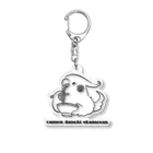 ほほらら工房 SUZURI支店のラーメンが大好きなオカメインコ Acrylic Key Chain